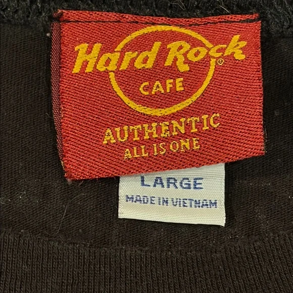 Bon Jovi Limited Edition Sword Heart Logo Hard Rock Cafe Black Tee Size L - Picture 3 of 8